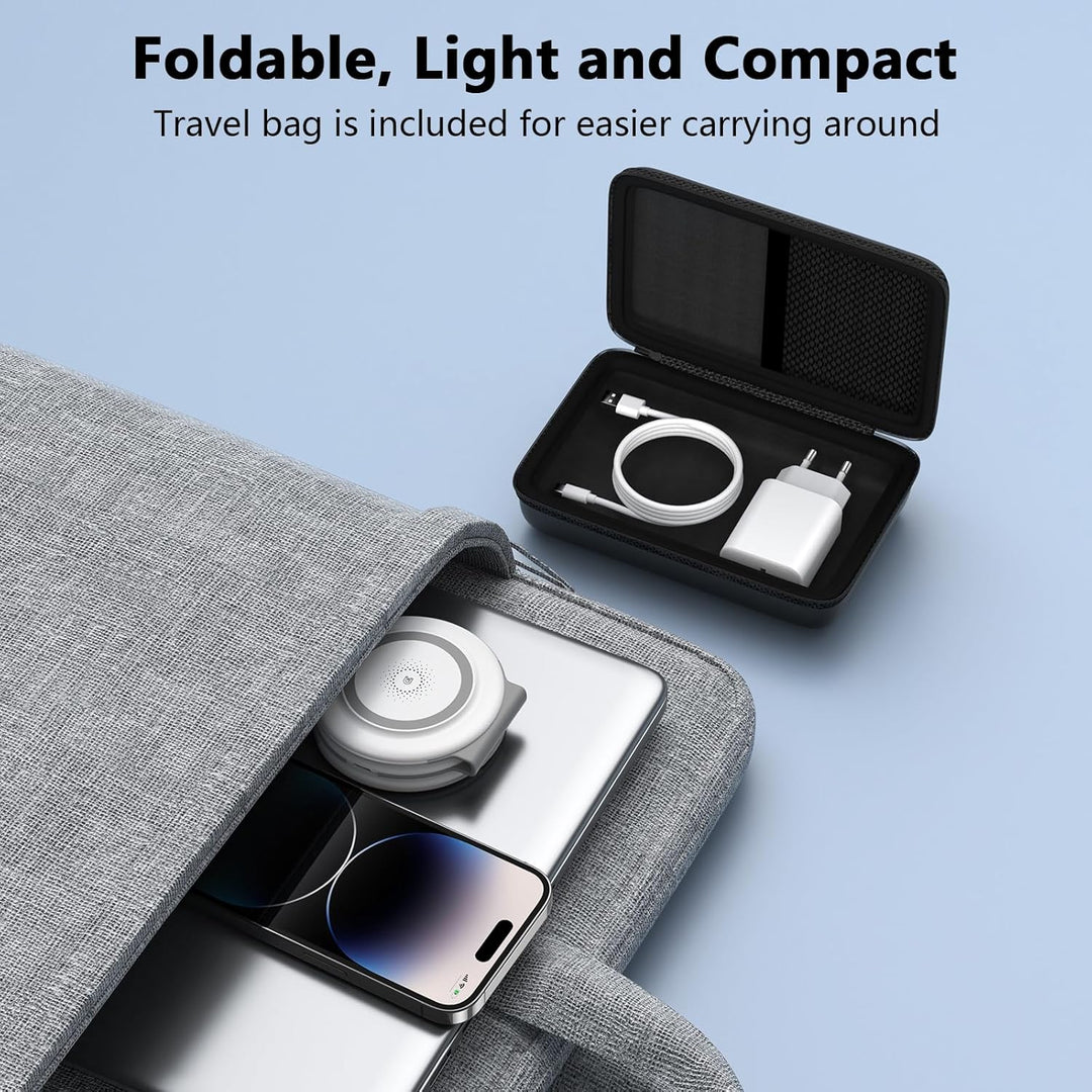 3 in 1 Faltbar Induktive Ladestation,Magsafe Kabelloses Ladegerät für Apple Watch und iPhone 16/15/1