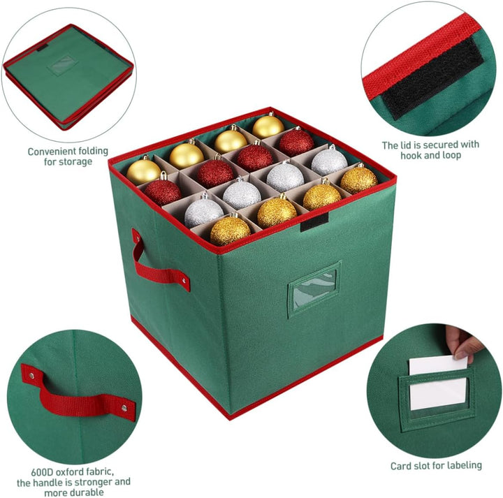 Cabilock Weihnachtsschmuck Aufbewahrungsbox für Weihnachtsdeko Reissfester 600D Oxford Aufbewahrungs