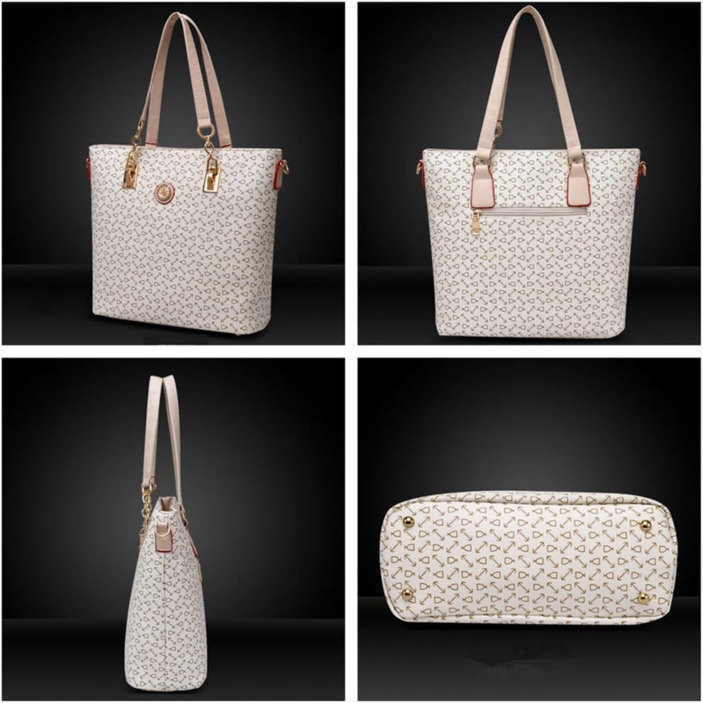 KEEPOP Frauen Handtasche Set 6 Stck PU Leder Tote Handtasche Set Mehrzweck Klassisch Schultertasche