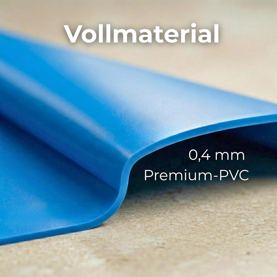 poolomio® PVC-Poolfolie rund, hochwertige &amp; kältebeständige Poolinnenfolie für Schwimmbecken, Ersatz