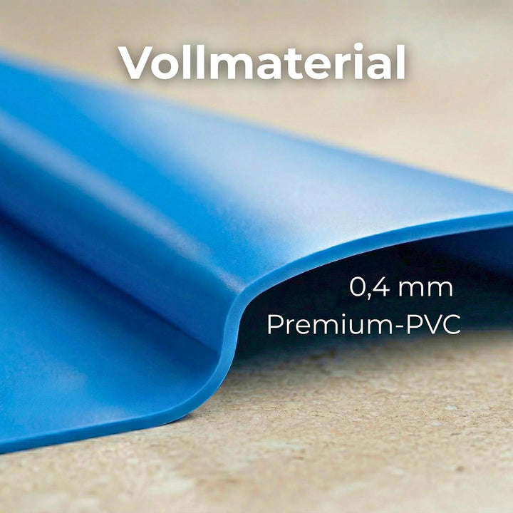 poolomio® PVC-Poolfolie rund, hochwertige &amp; kältebeständige Poolinnenfolie für Schwimmbecken, Ersatz