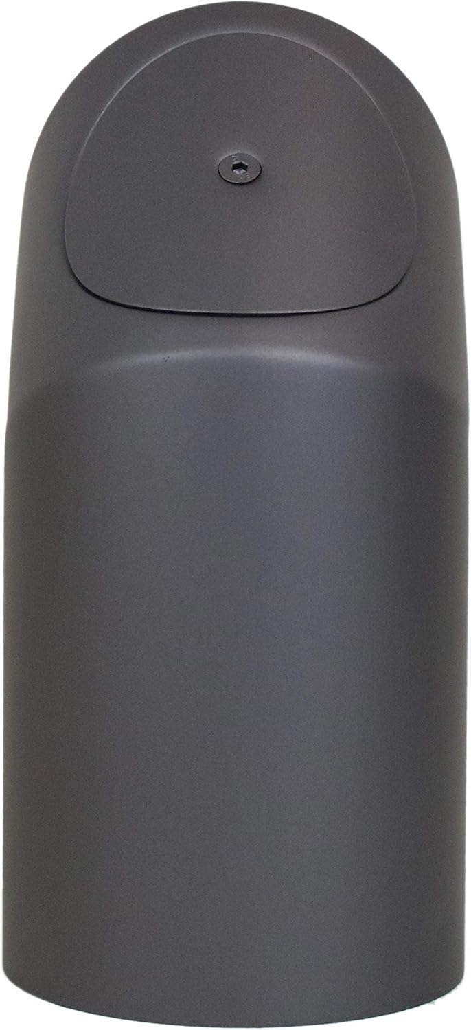 LANZZAS Ofenrohr Bogen 90° Grad (2x 45°) mit Tür, im Durchmesser, DN Ø 150 mm, Farbe: gussgrau - wei