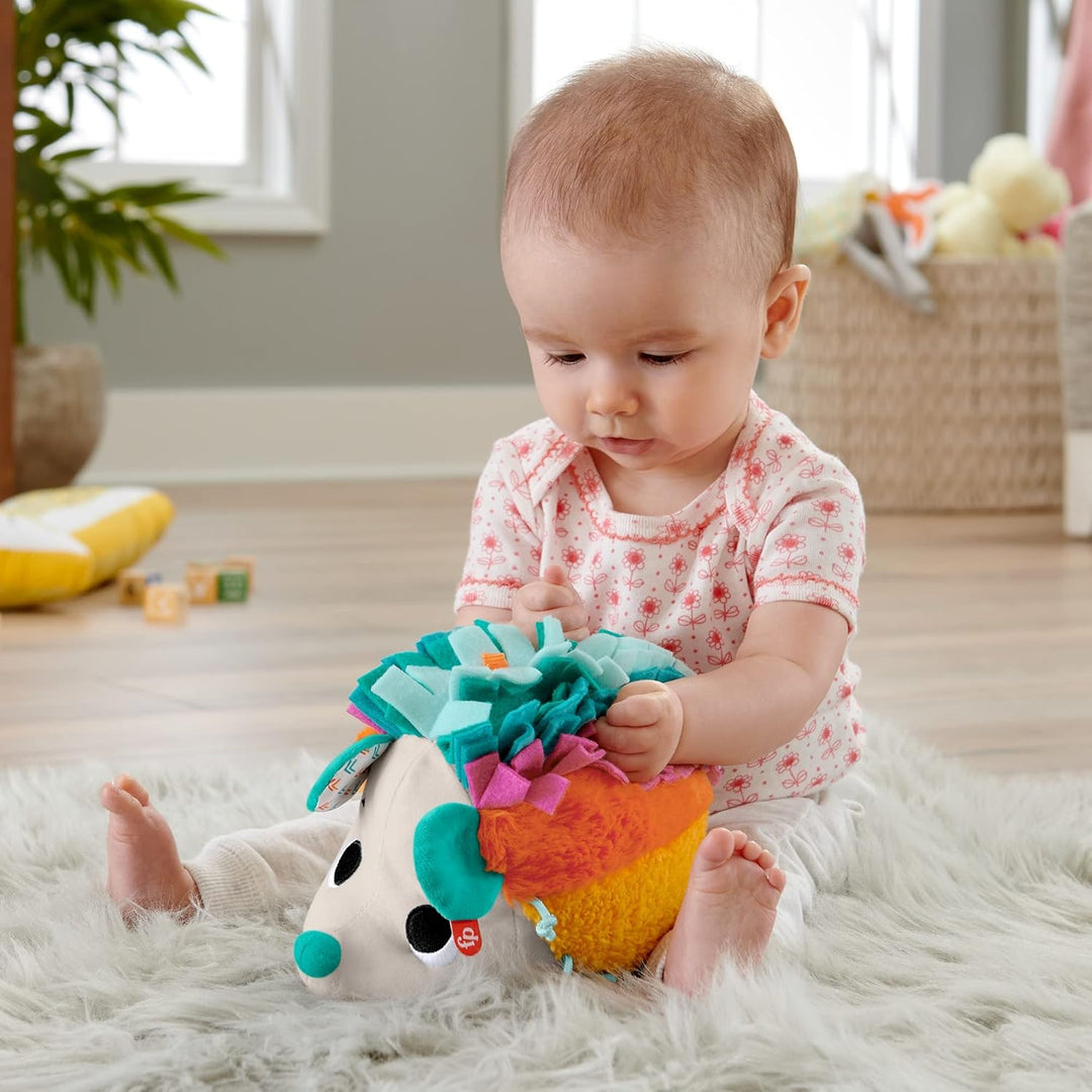 Fisher-Price HBP42 - Knuddel-Igel, Plüschspielzeug mit Geräuschen und Texturen, Babyspielzeug ab der