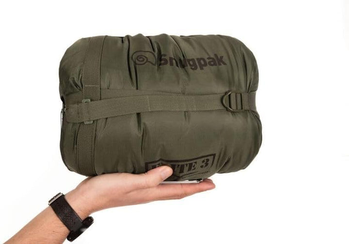 Snugpak Sleeping Bag Softie Elite 3 Schlafsack Oliv, olivgrün, Left Side Zip