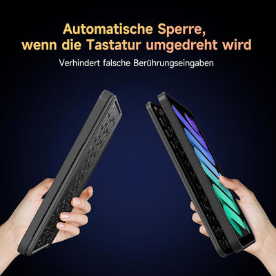 HOU Tastatur Hülle für iPad Mini 7/6, 8,3 Zoll, Ultradünne Klapptastatur, Magnetische Befestigung, M