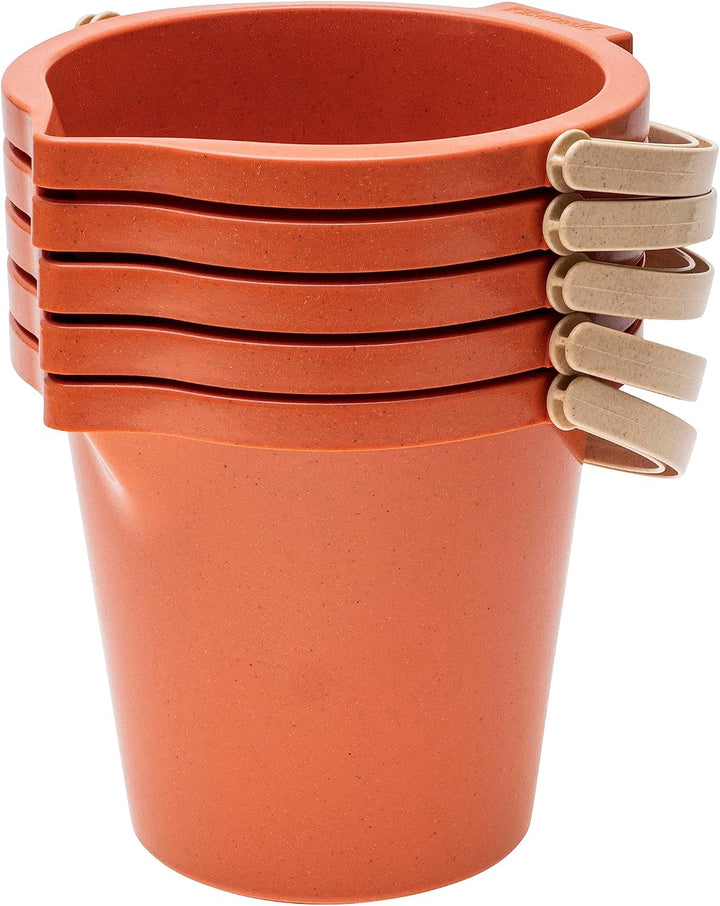 Betzold Sandspieleimer aus treeNside-Material - Sand-Spielzeug Kinder Sandkasten 5 Stück Rosa, 5 St&