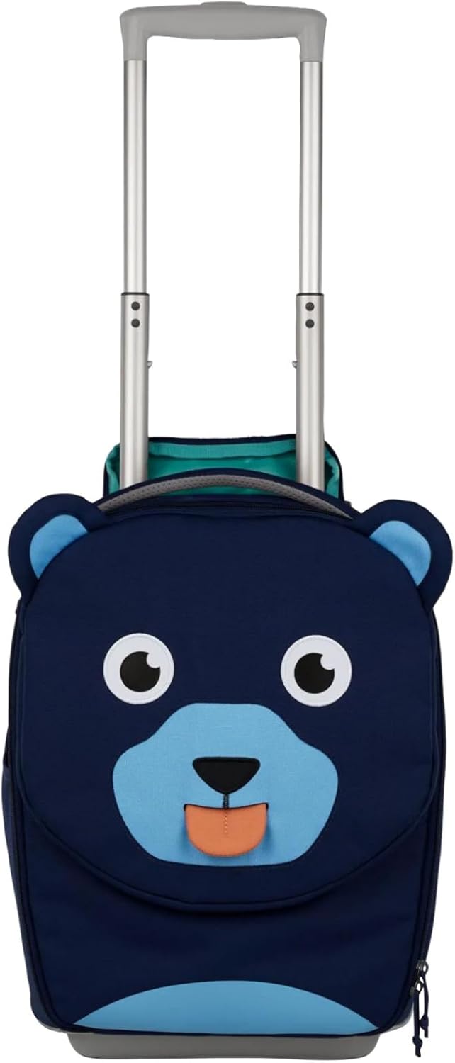 Affenzahn Kinderkoffer fürs Handgepäck, Kindertrolley zum Reisen Bär - Dunkelblau Einheitsgrösse, Bä