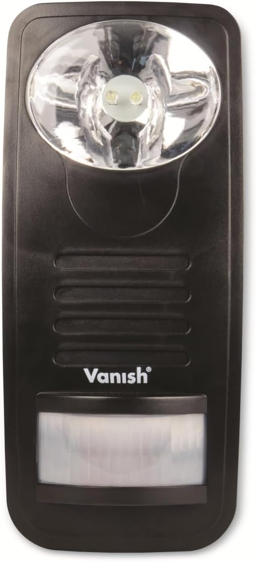 Vanish Wildvertreiber WVT-1, LED-Licht & UKW-Radio, PIR-Bewegungssensor, IP54 Single Wildvertreiber,