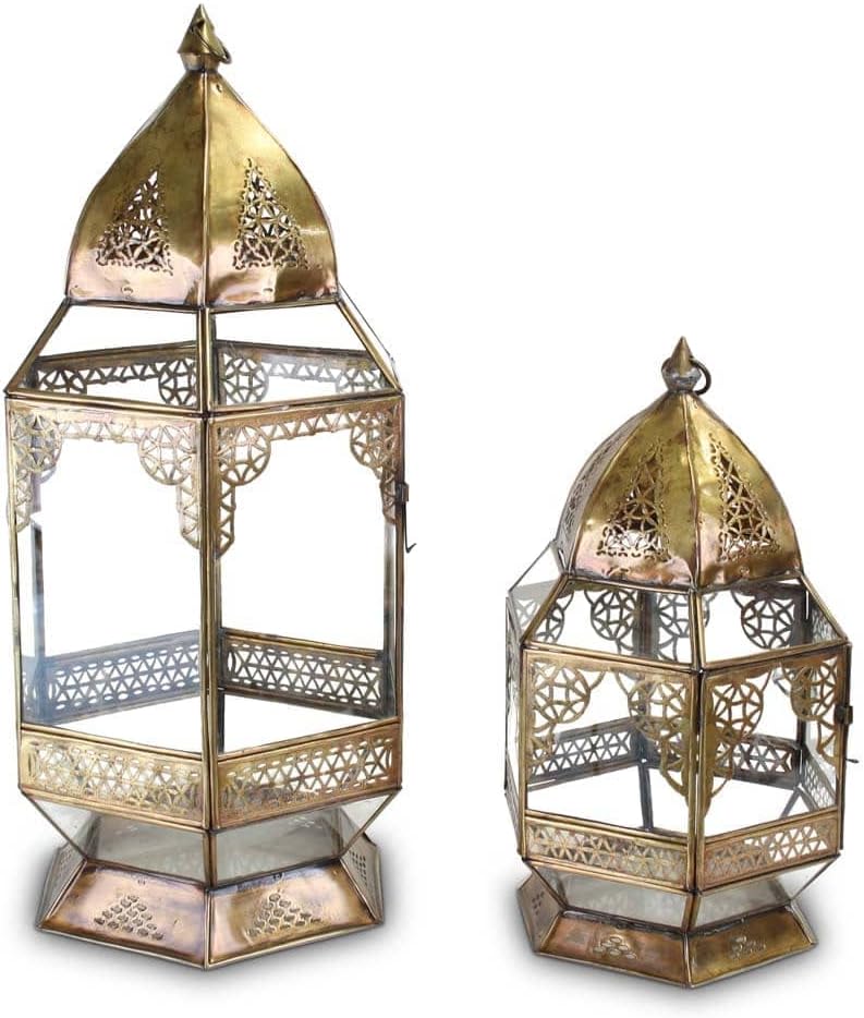 Marokkanische Windlicht Gold Medium Nila
