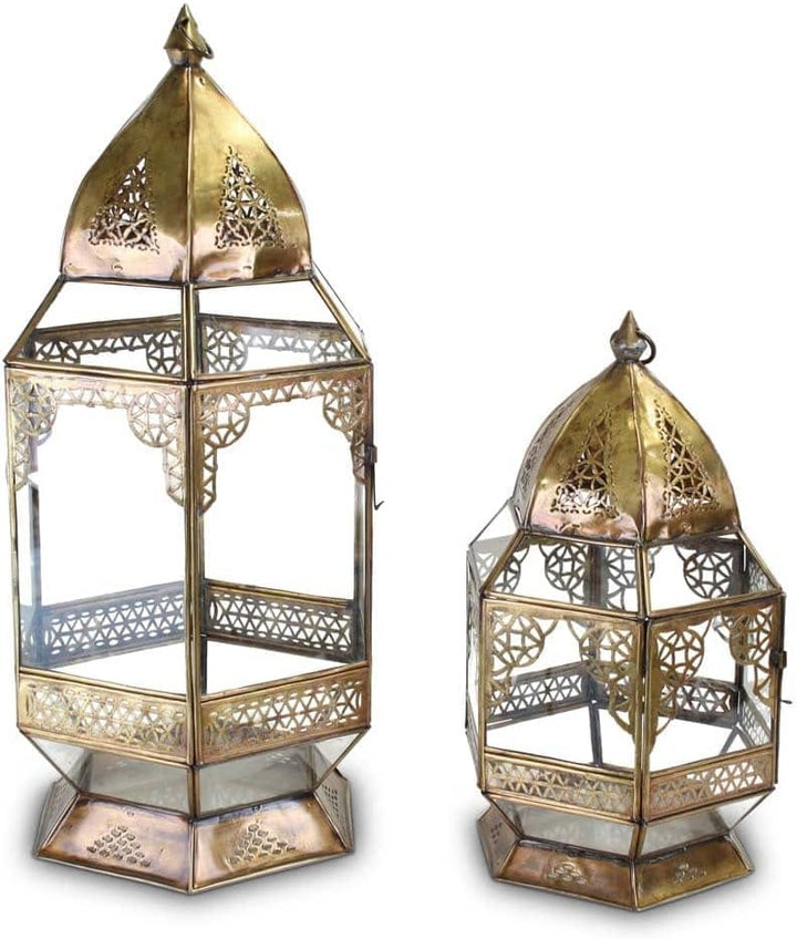 Marokkanische Windlicht Gold Medium Nila