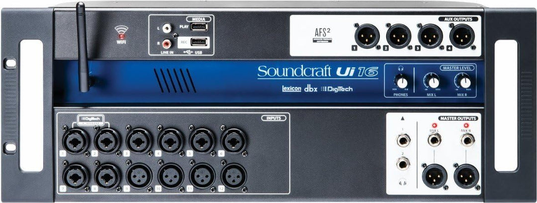 Soundcraft Ui12 Digitaler Mischer mit 12 Kanälen und Fernsteuerung, schwarz Kanal 16 16 Channel Ui16