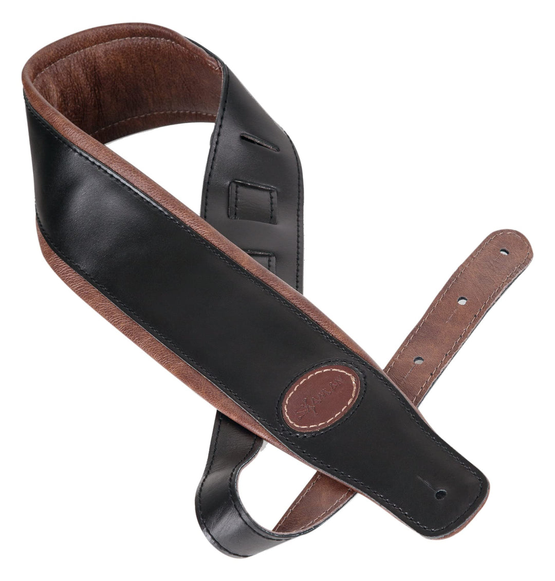 Shaman Vintage 05 (Gitarrengurt aus Echtleder, Made in EU, gefüttert, extra lang, einstellbar von 12