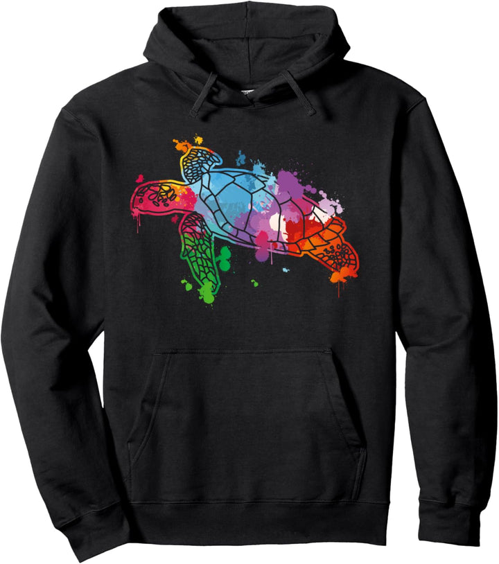 Aquarell Schildkröte Pullover Hoodie