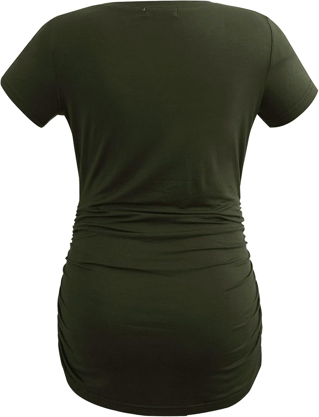 Smallshow Damen Umstandstop V Hals Schwangerschaft Seite Geraffte Umstandskleidung Tops T Shirt 3 Pa