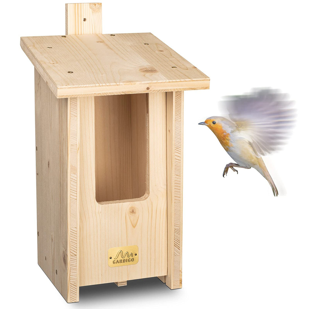 GARDIGO® Nistkasten Bausatz für Rotkehlchen I Vogelhaus zum selber Bauen I Made in Germany I Wetterf