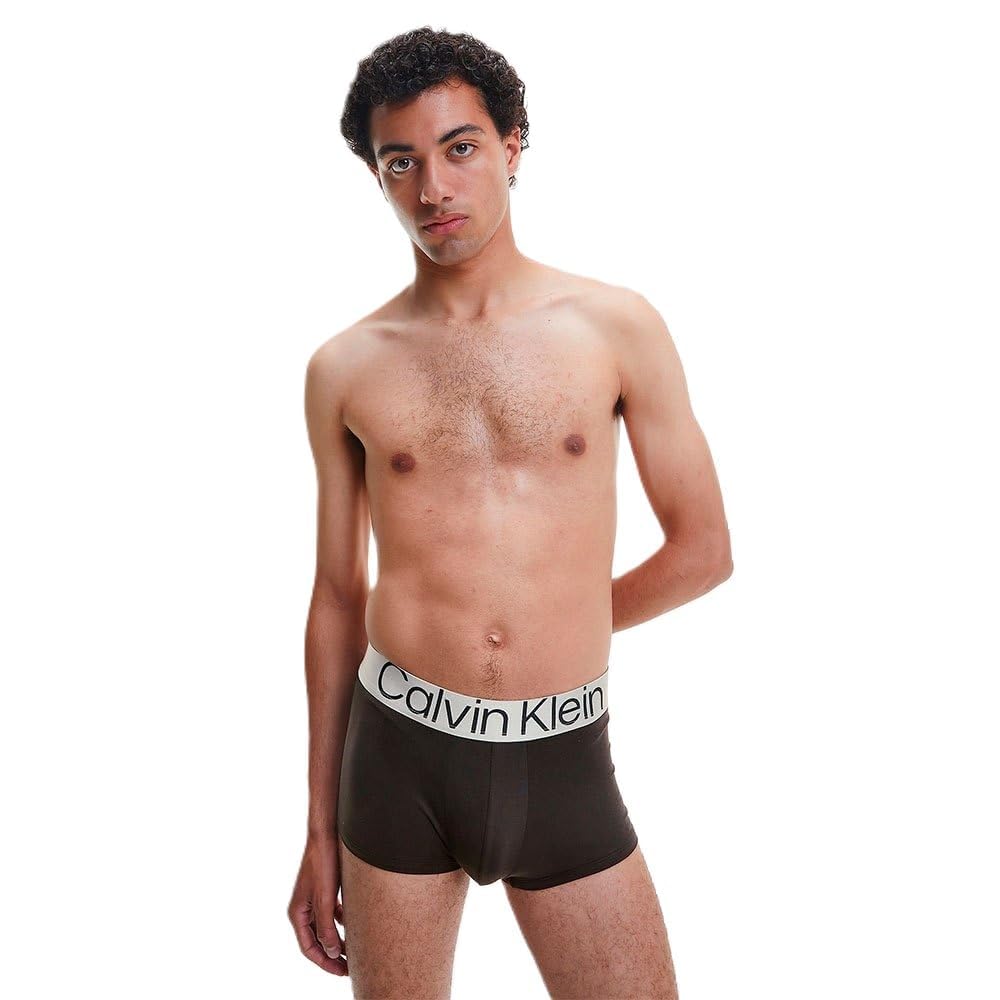 Calvin Klein Herren Boxershorts Low Rise Trunks mit Stretch S Mehrfarbig (Blue Shadow, Grey Sky, Bla