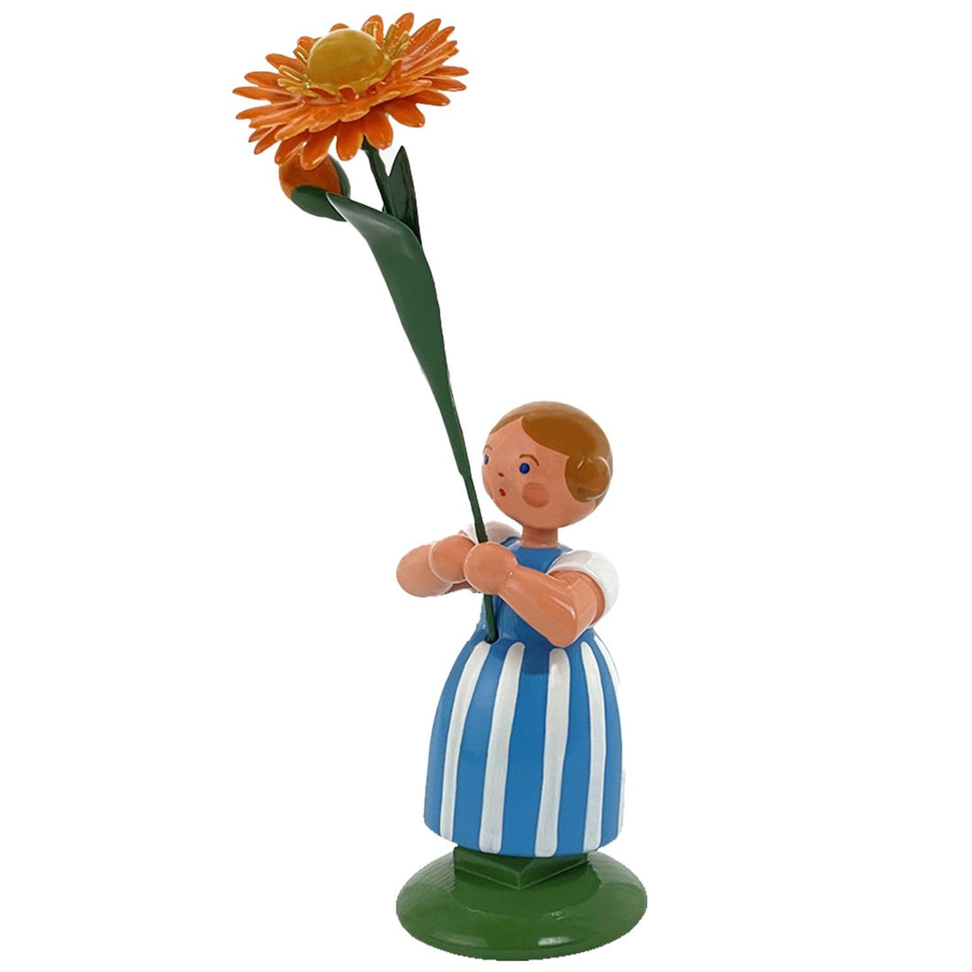 Seiffener Volkskunst Jan Legler | Wiesenblumenmädchen Blumenkinder | Handwerkskunst aus dem Erzgebir