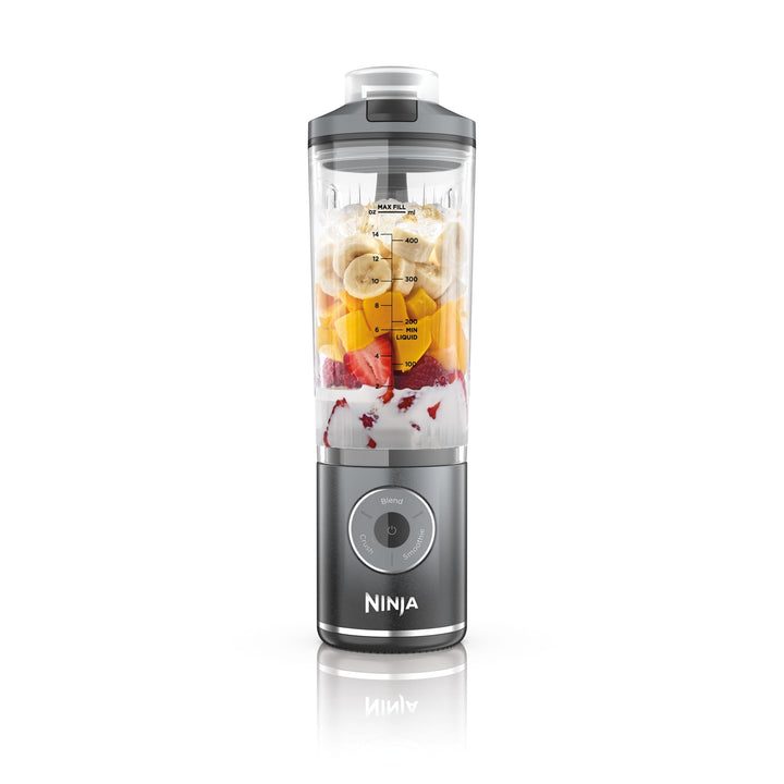Ninja Blast Max Tragbarer Mixer/Blender/Smoothie Maker, 570 ml, wiederaufladbar, Mixbecher & auslauf
