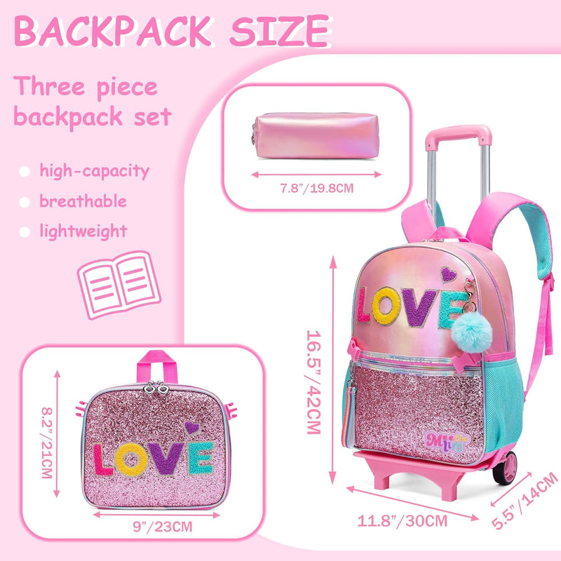 HTgroce Kinderrucksäcke Schultaschen Trolley, Trolley Rucksack Grundschule Schulrucksäcke mit Trolle