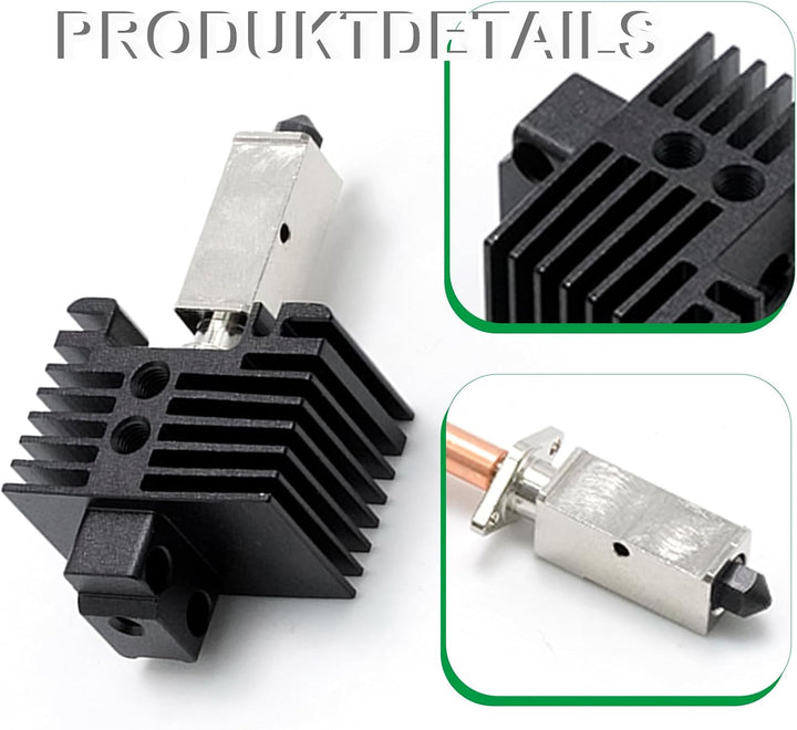 Ollanoos Hotend Kit Ersatz für Bambu Labs X1/X1C 3D-Drucker, einschliesslich kupferbeschichtetem Hei