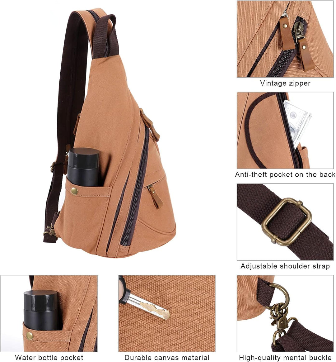 HAWEE Unisex Umhängetasche Crossbody Rucksack Damen Schultertasche Leichte Brusttasche Herren schult