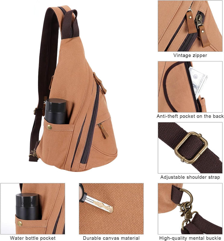 HAWEE Unisex Umhängetasche Crossbody Rucksack Damen Schultertasche Leichte Brusttasche Herren schult