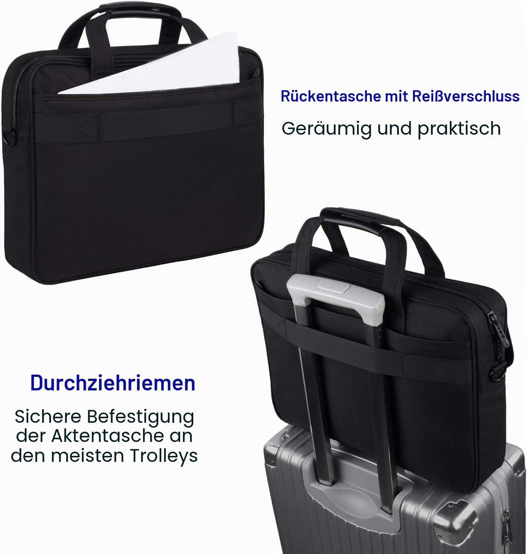 Taygeer Laptoptasche 15.6 Zoll Gross Laptop Tasche Umhängetasche Aktentasche Schultertasche Herren P