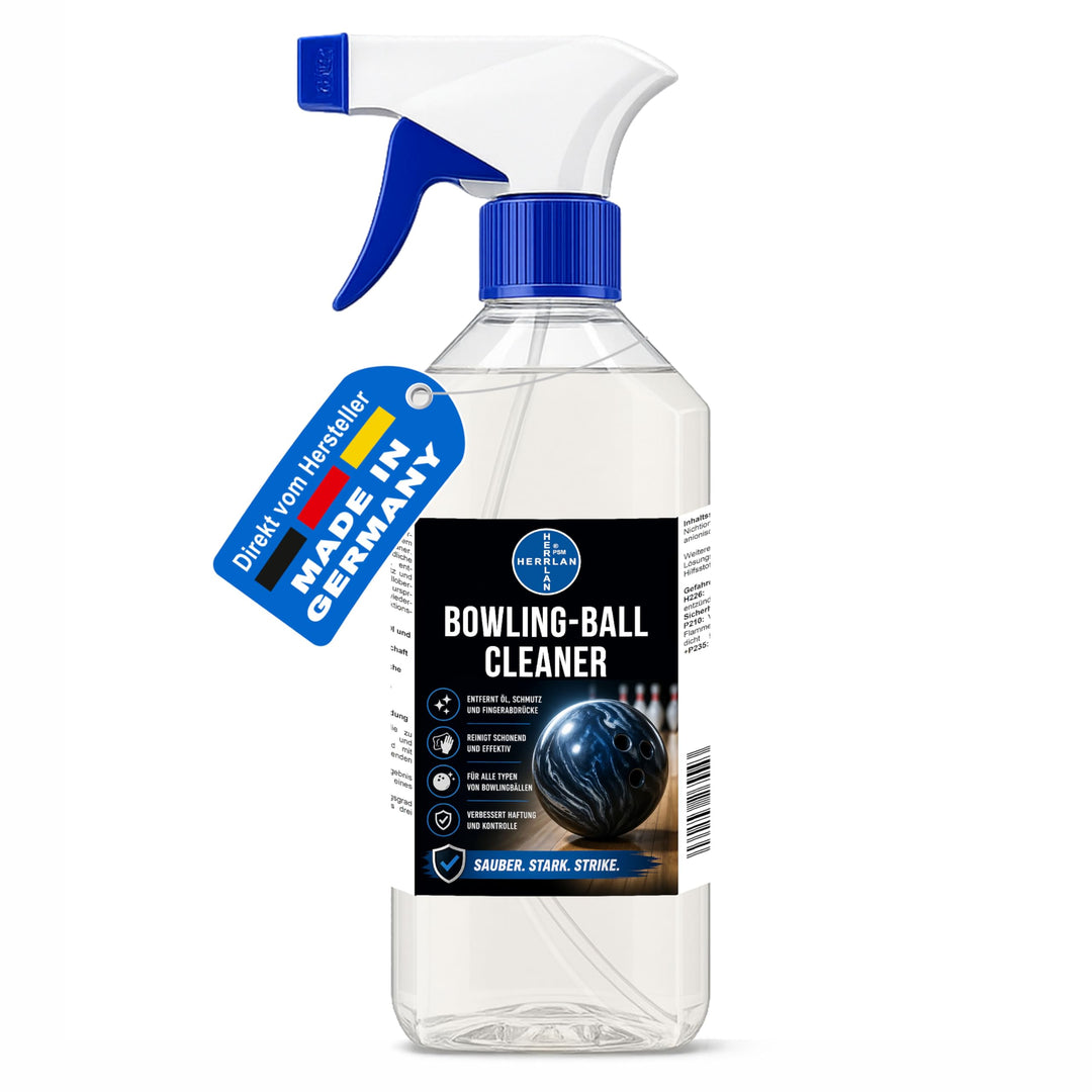 HERRLAN® Bowlingkugel Reiniger - Bowling Ball Cleaner 500 ml - Tiefenreinigung für Bowlingbälle – En