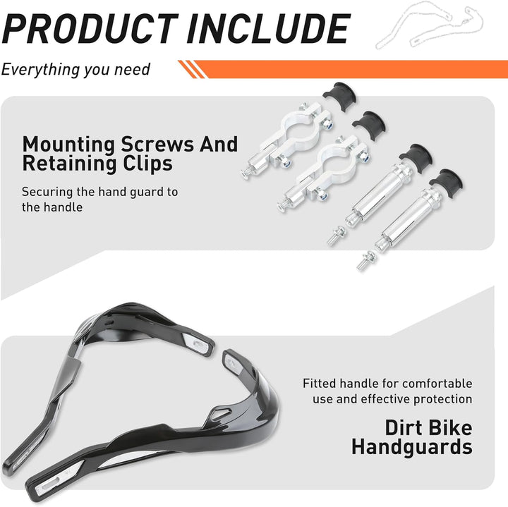 DREAMIZER Handprotektoren Motorrad Aluminium 22mm und 28mm, Handprotektoren für Offroad ATV Dirt Pit