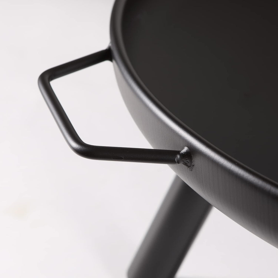 Feuerschale Ø 60cm Eisen Feuerstelle schwarz feuerfest lackiert Feuerkorb Lagerfeuer Feuerwanne rund