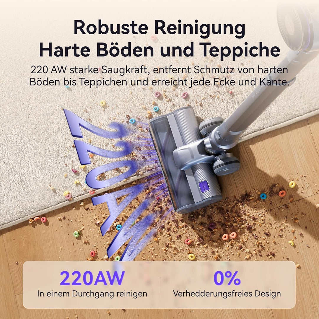 NARWAL V40 Station Akku Kabelloser Staubsauger, mit Selbstreinigung Auto Ladestation, 28000PA / 220A