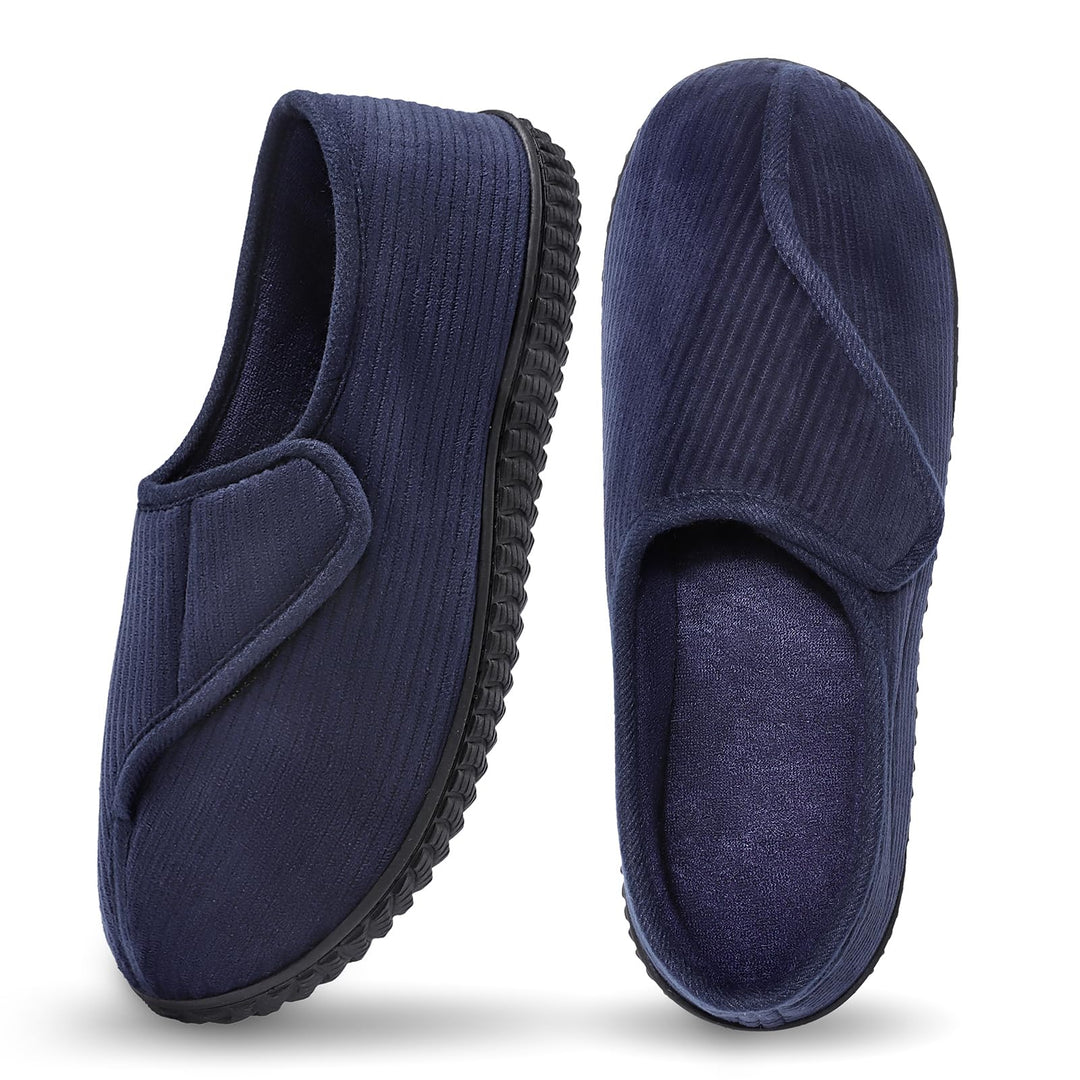 Git-up Herren Diabetiker Hausschuhe Schuhe Arthritis Ödem Verstellbare Verschluss Memory Foam Haussc