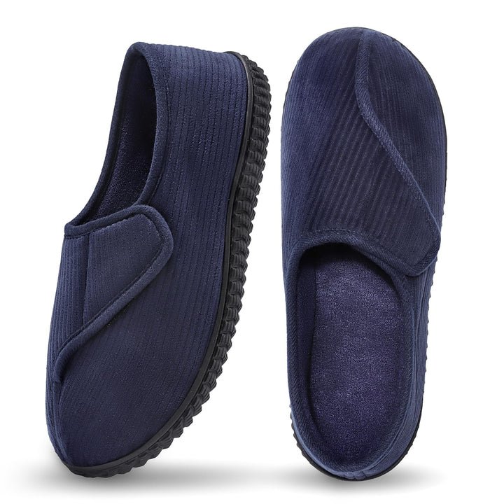 Git-up Herren Diabetiker Hausschuhe Schuhe Arthritis Ödem Verstellbare Verschluss Memory Foam Haussc