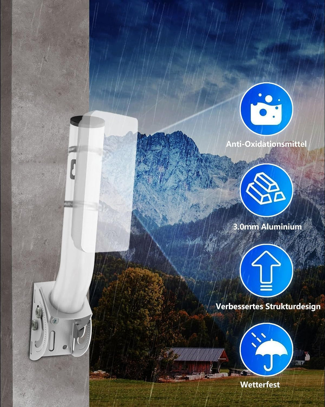 Universal verstellbare TV Antenne Halterung,13" Wetterfeste J Pole Halterung für drahtlose Brückenha