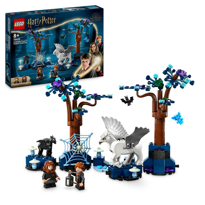 LEGO Harry Potter Der verbotene Wald: Magische Wesen Spielzeug mit Hermine und Ron-Figuren, Plus Fan