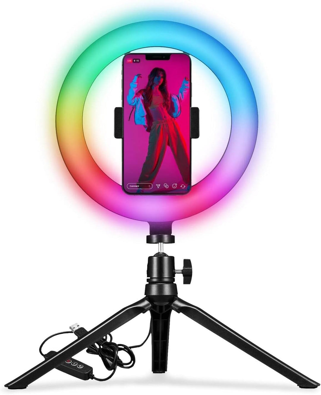 CELLY Ring Licht, RGB, 15 cm