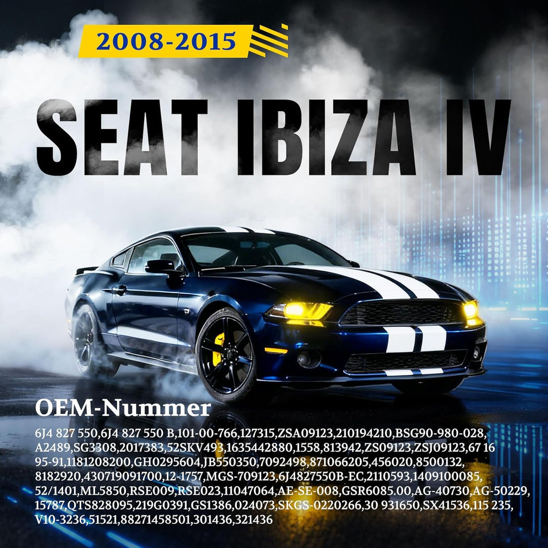Arana 2x Heckklappe Dämpfer Gasdruckfeder kompatibel mit Ibiza IV 6J5 6P1 6P5 Alle Motoren 2008-2019