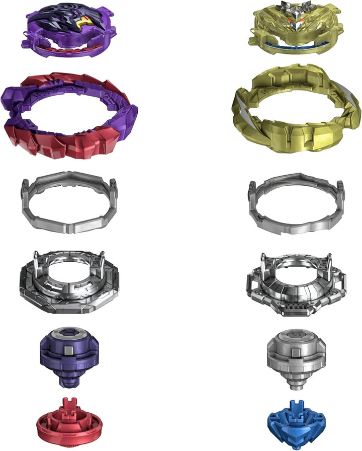 Beyblade Hasbro Burst QuadDrive Berserk Balderov B7 und Cyclone Belfyre B7 Kreisel Doppelpack – 2 Ka