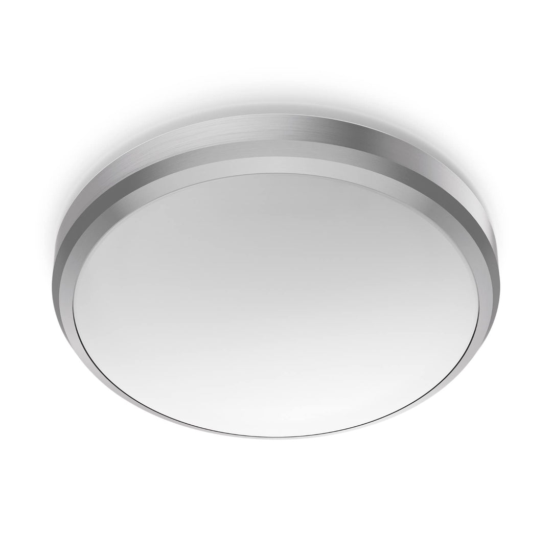Philips Outdoor LED Deckenleuchte Doris, nickel, 6W, kaltweisses Licht 4.000K, IP54 Schutzklasse, in