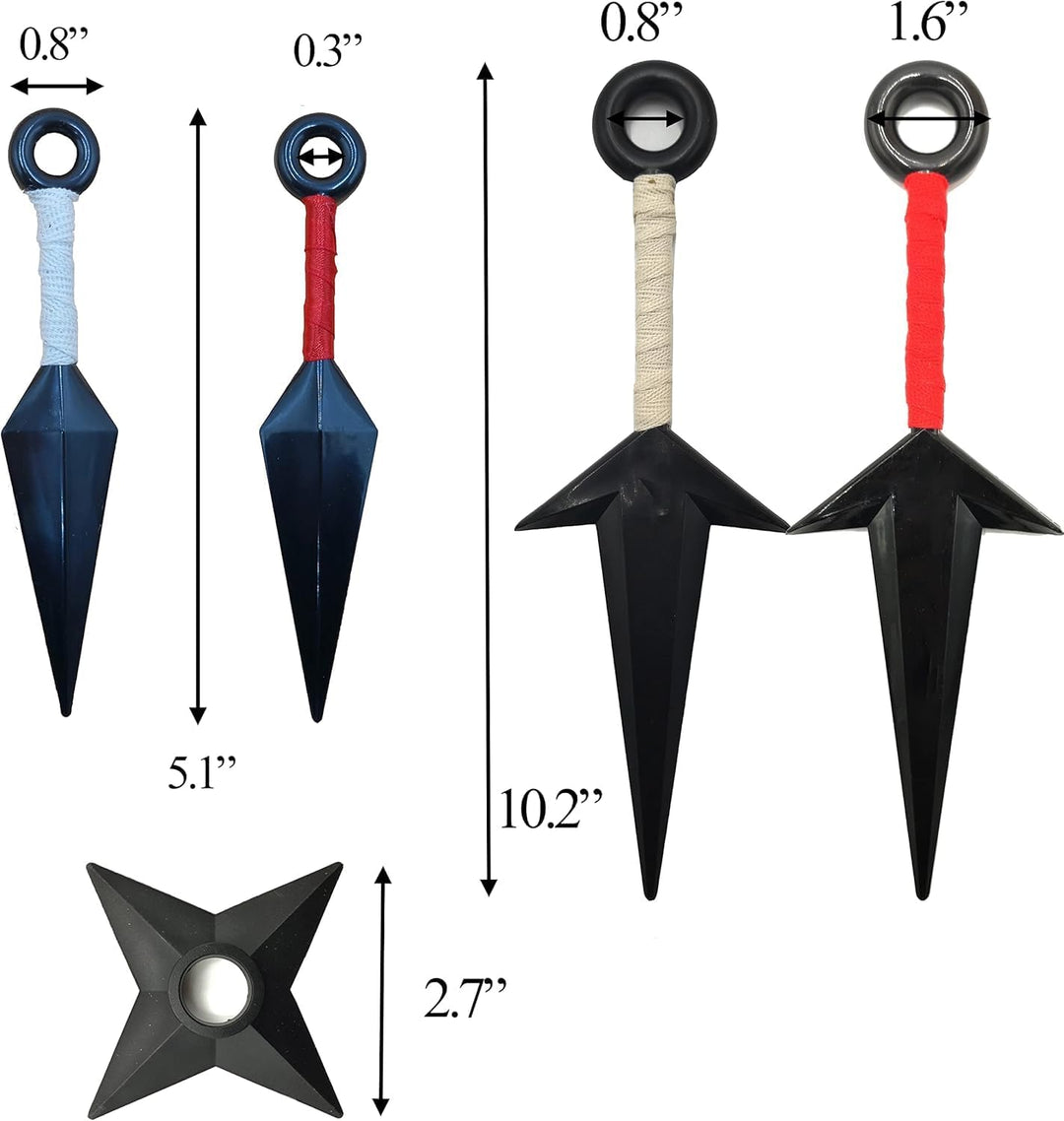 Kunai Ninja Cosplay, Requisiten Ninja Themed Kostüm, Kunststoff, Cosplay Zubehör Kunai Set, Schwarz