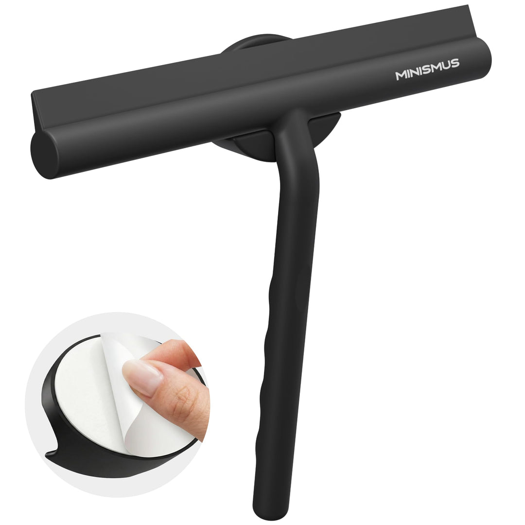 Minismus Duschabzieher - Abzieher für Dusche, Bad, Fliesen, Spiegel, Fenster - inkl. Magnet-Halterun
