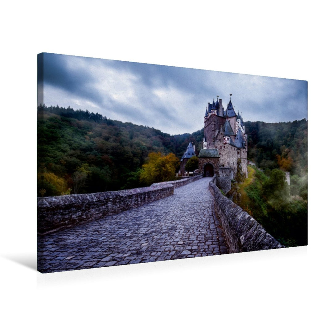 Premium Textil-Leinwand 75 x 50 cm Quer-Format Burg Eltz | Wandbild, HD-Bild auf Keilrahmen, Fertigb