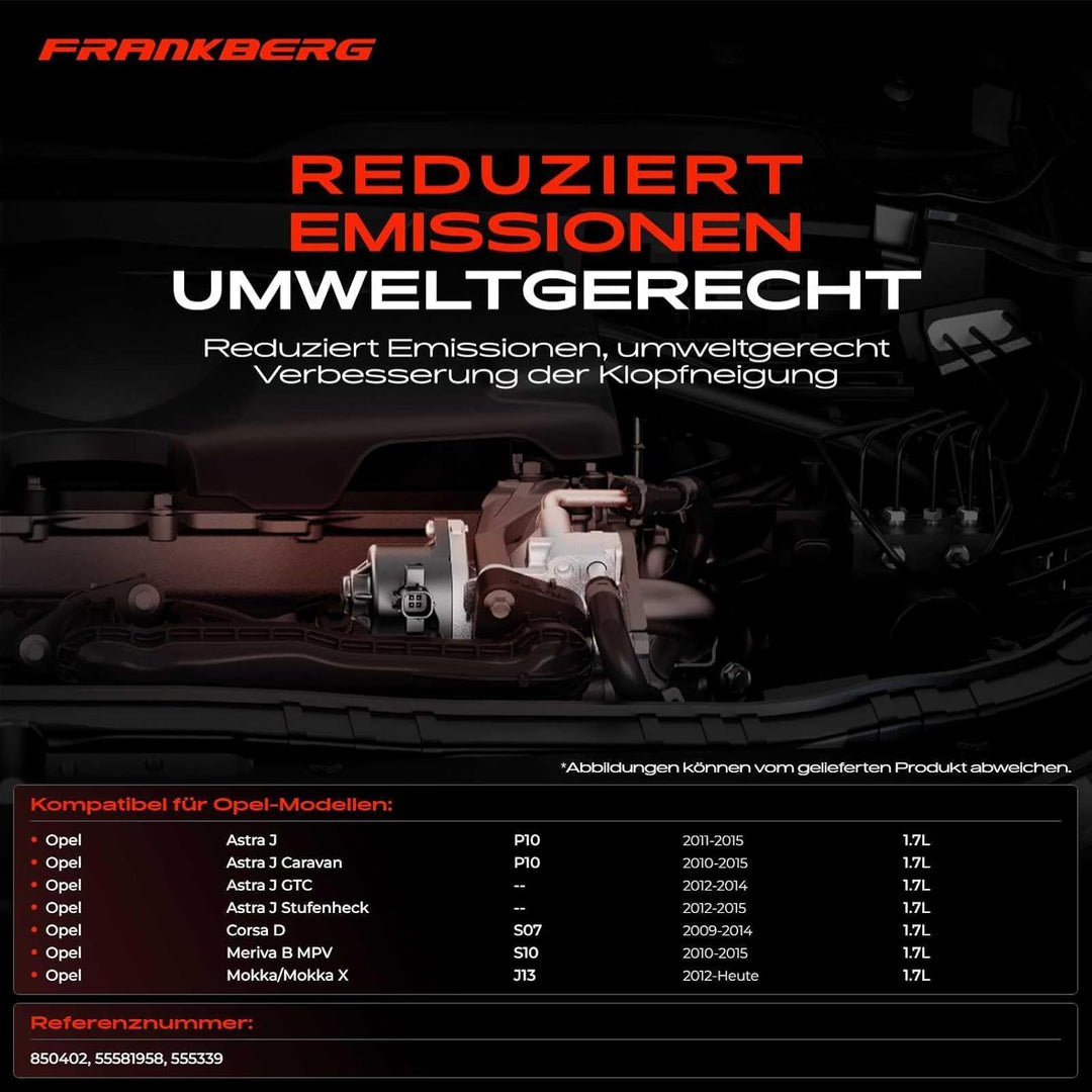 AGR-Ventil für Astra J/Astra J Caravan J Astra J GTC Corsa D S07 Meriva B S10 Mokka/Mokka X J13 1.7L