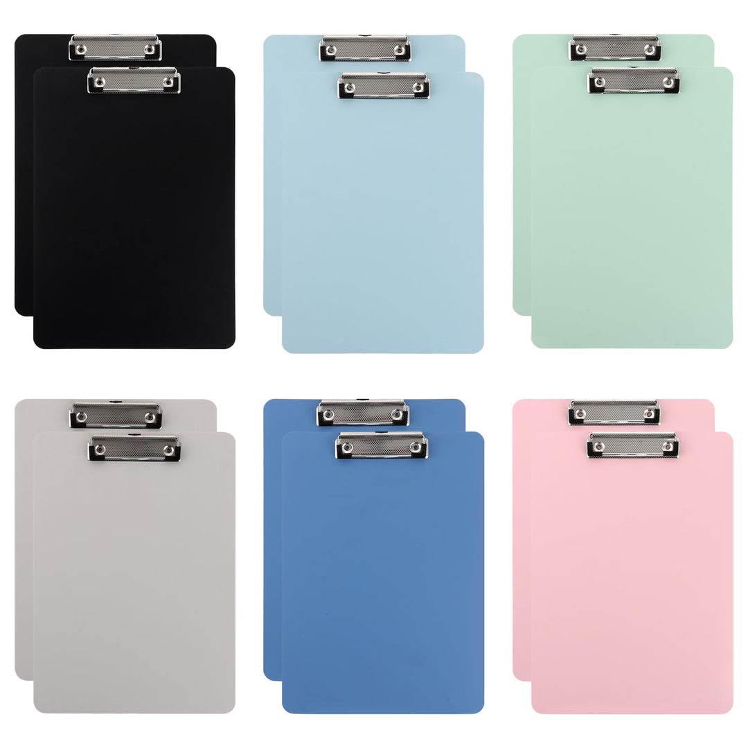 LDHHYH 12 Stück Klemmbretter A4, 31,5 x 22,5cm Klemmbrett Farbig, Klemmbrett mit Metalklemme und Auf
