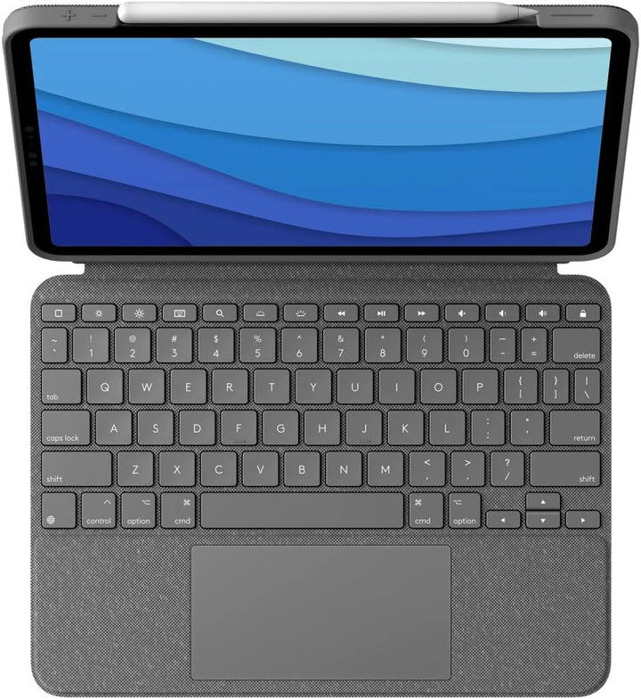 Logitech Combo Touch Tastatur-Case für iPad Pro 12,9 Zoll (5. und 6. Generation 2021, 2022) Abnehmba