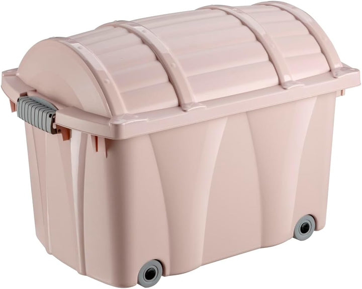 keeeper Piraten-Box, Aufbewahrungsbox mit Rollen und Verschluss, 58 x 37 x 40 cm, Kamil Pure, Pink (