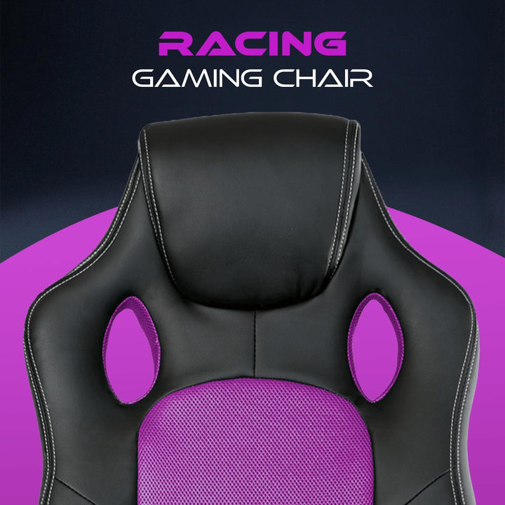 Gamer Stuhl Gaming Schreibtischstuhl Chefsessel Bürostuhl Ergonomisch, Lila, 9 Farbvarianten, gepols