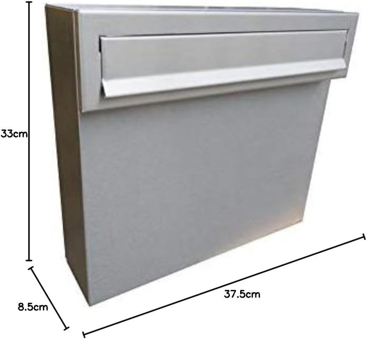 A-050 Edelstahl Zahn Genomwurf Briefkasten ohne Namensschild – LETTERBOX24.de