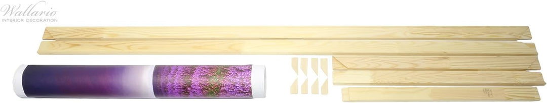 Wallario XXXL Riesen- Leinwandbild Karibisches Meer Einsame Hütte unter Palmen - Wandbild 80 x 200 c