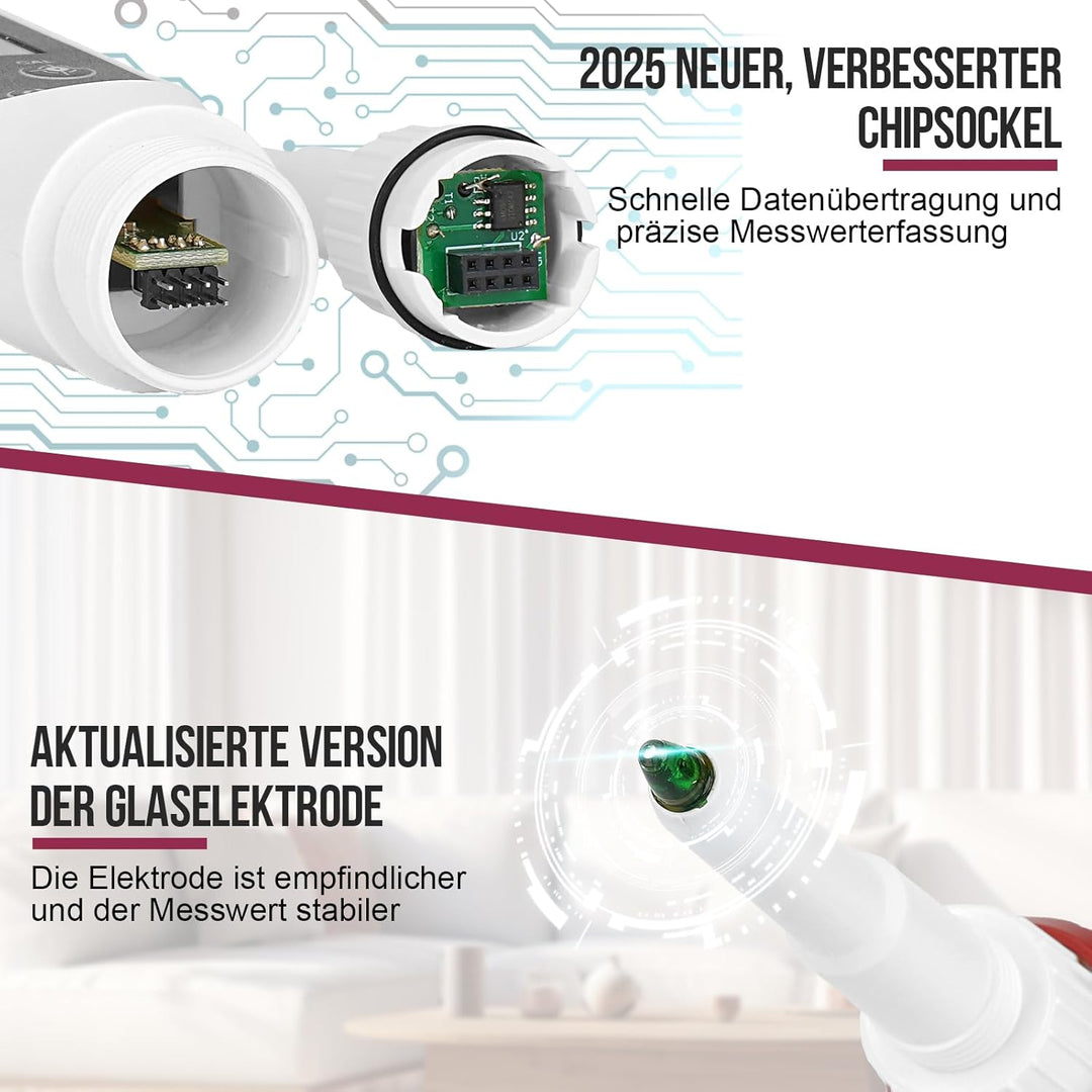 pH Messgerät für Lebensmittel,GIDIGI Digitaler pH Tester für Lebensmittel，Präzise pH Testkits für di